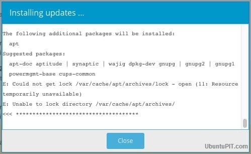Openmediavault installing updates