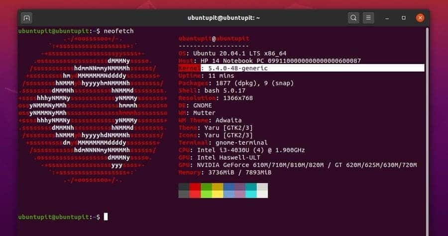 Upgrade Linux Kernel neofetch