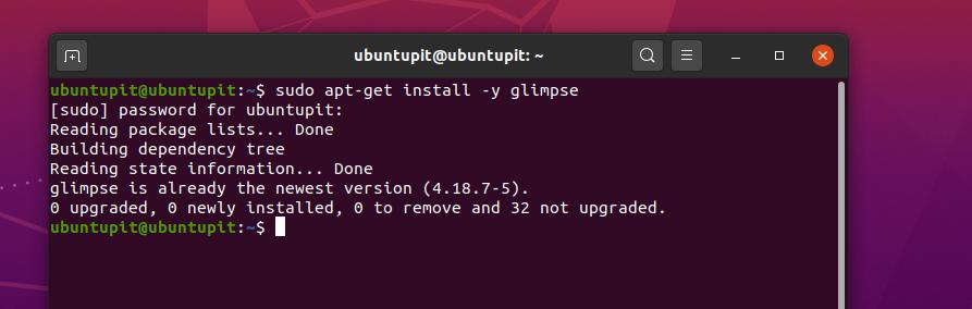  installed glimpse on ubuntu