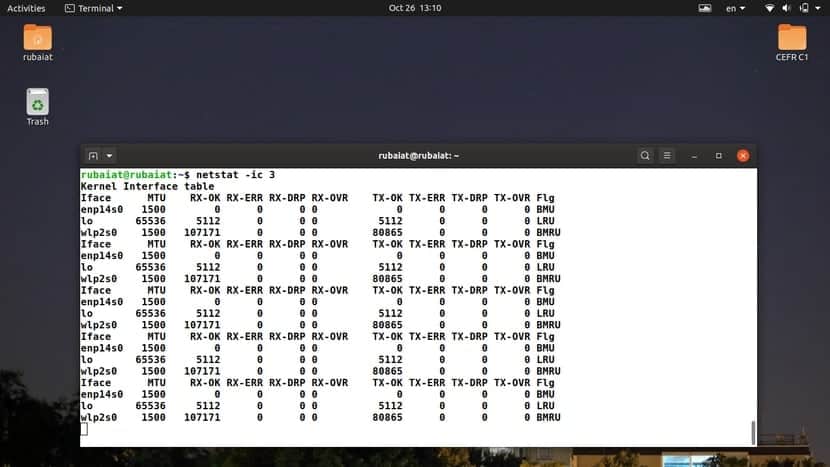 Netstat continous mode