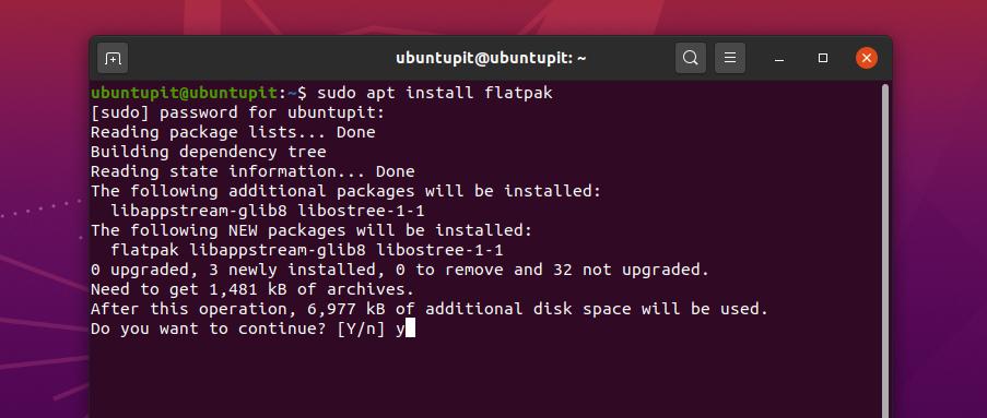 install Flatpak on ubuntu