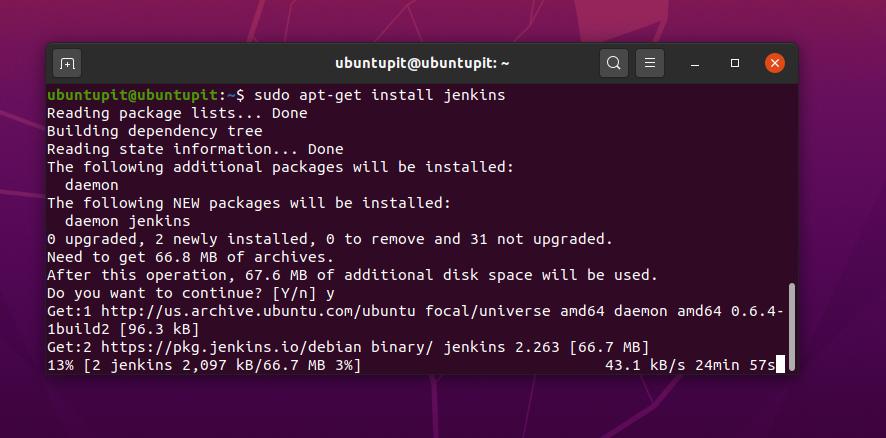 install jenkins server on linux