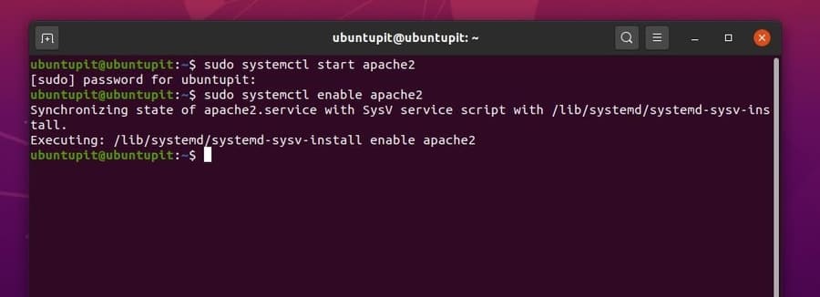 linux dash restart apache