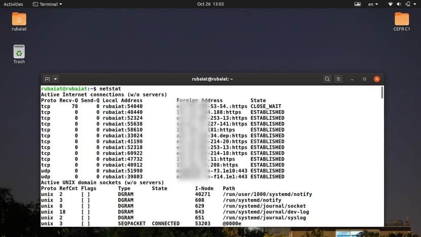 netstat command in Linux