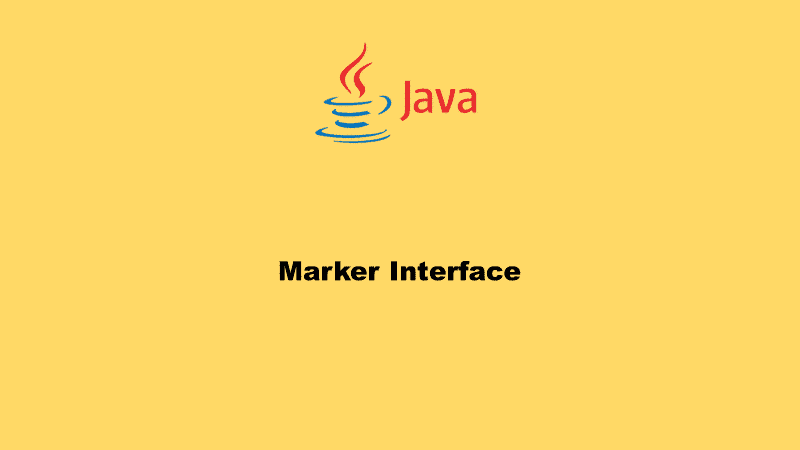 Java object marker interface