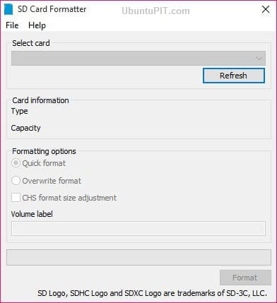 Formatting Window