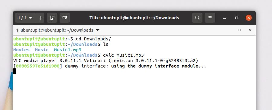 MP3 by command line CVLC