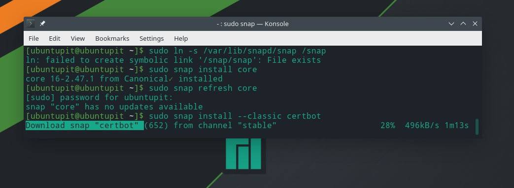 Snap LS Manjaro Let’s Encrypt on Linux