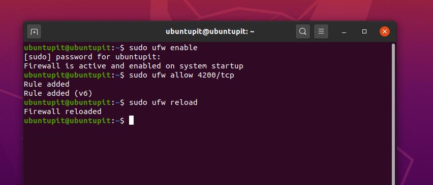 UFW firewall on Ubuntu