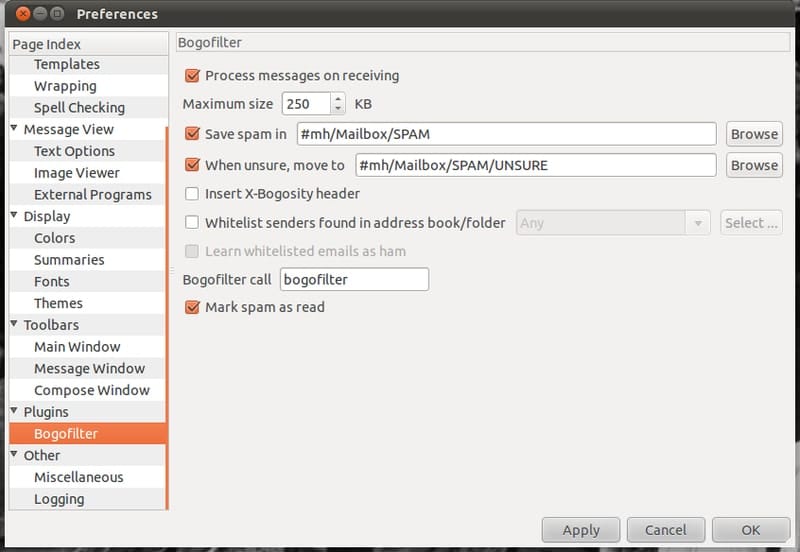 bogofilter - Linux anti-spam tools
