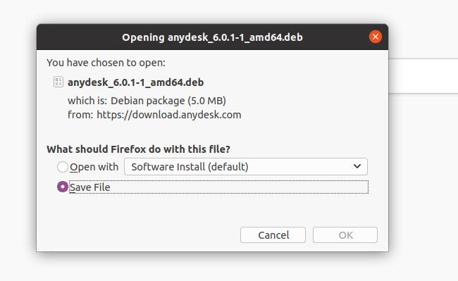 download anydesk ubuntu terminal