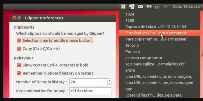 glipper- open source clipboard managers