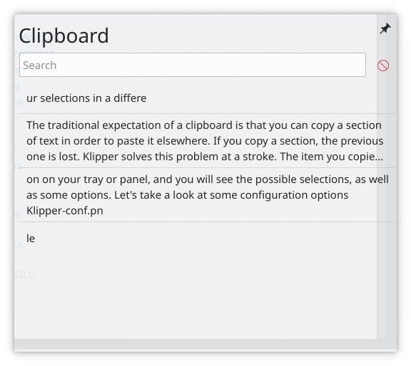 klipper- open source clipboard managers