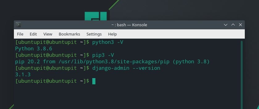 pip and django version on manjaro