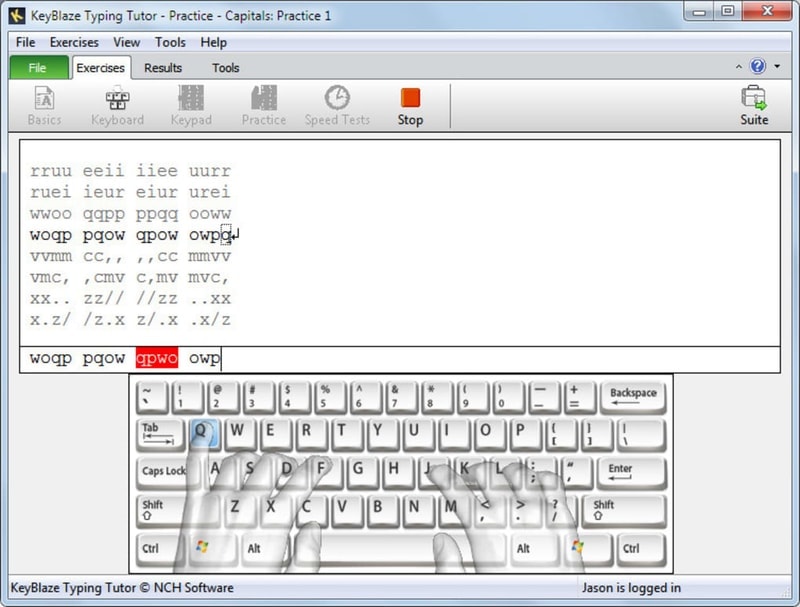 keyblaze - typing software