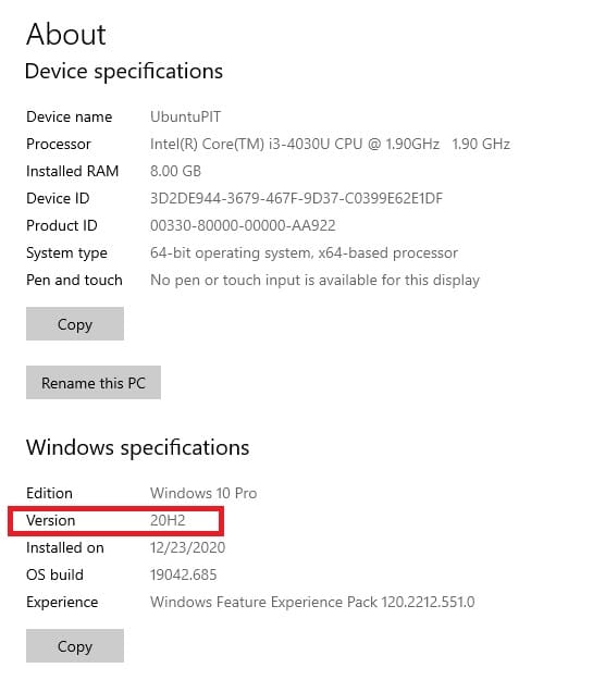 system updated for windows subsystem for Linux