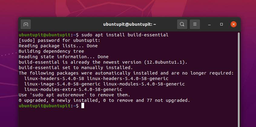 Compilateur GCC sur Ubuntu