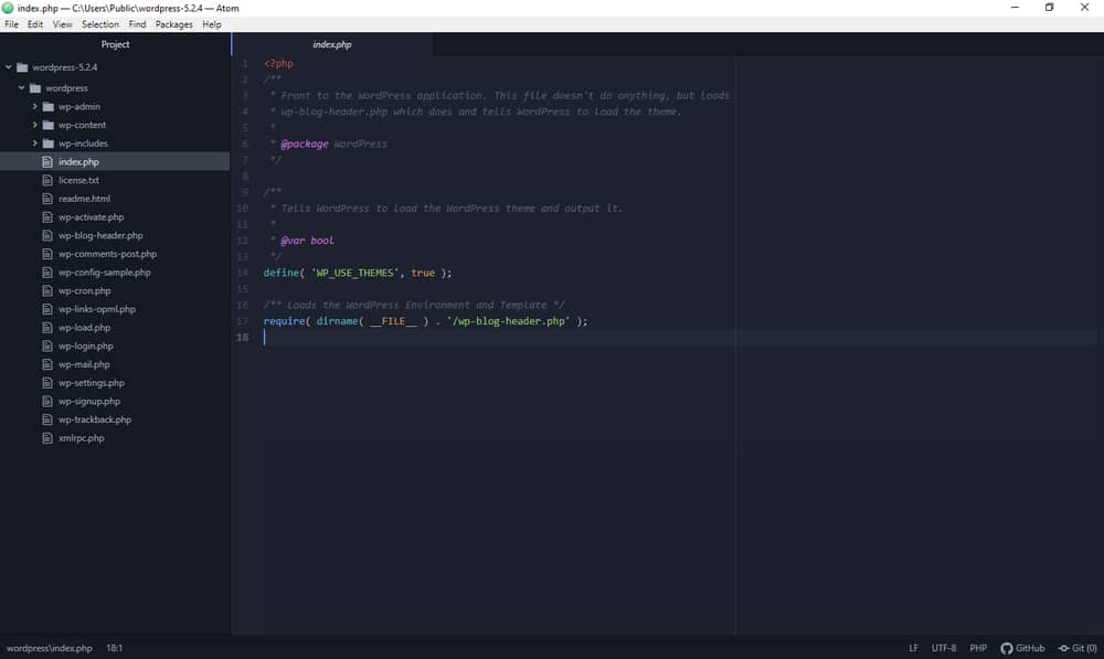 Atom code editor for PC