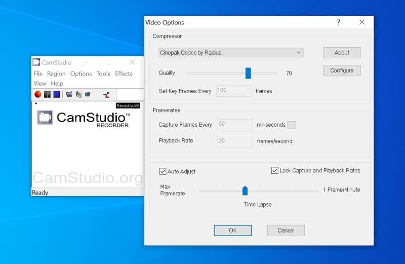 camstudio - screen recording software for Windows