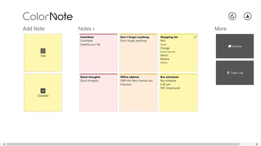 colornote - note taking apps for Windows