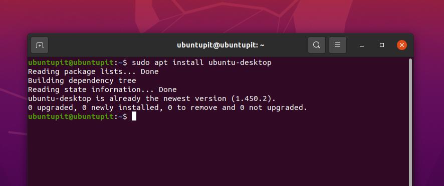 install ubuntu DE on server