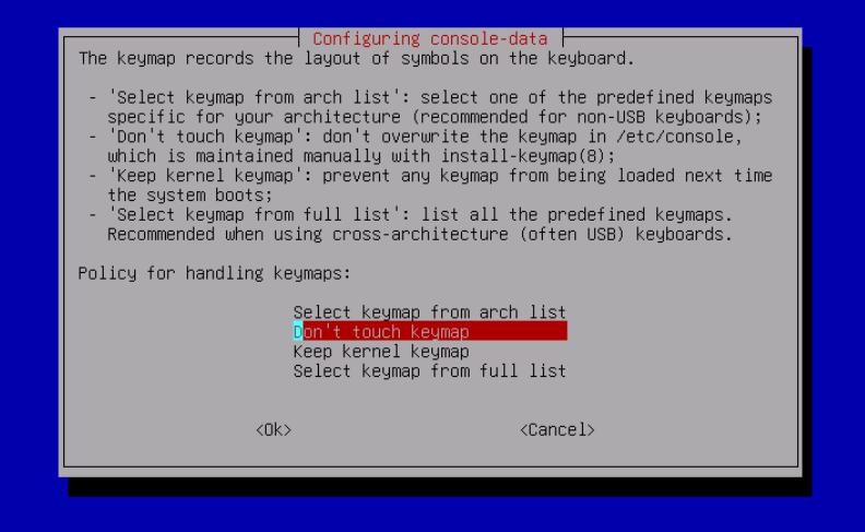 keymap on clonezilla