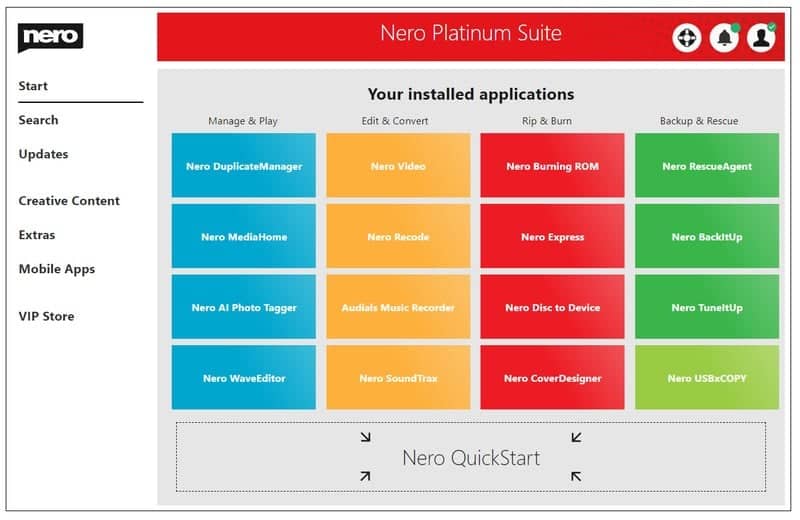 nero_platinum_suite - DVD burning software for Windows 10