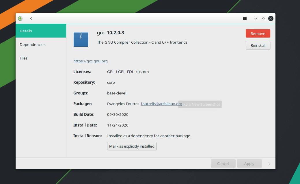 GNU Compiler Collection on Manjaro