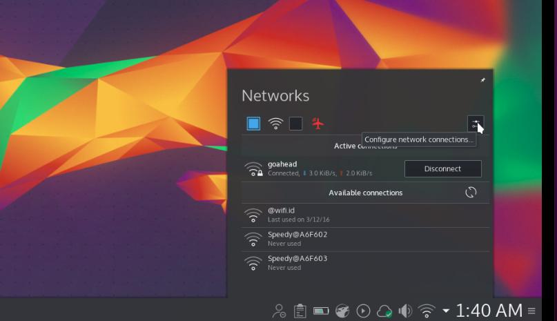 KDE plasma Arch Linux wifi disable