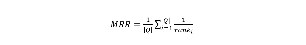 MRR metric