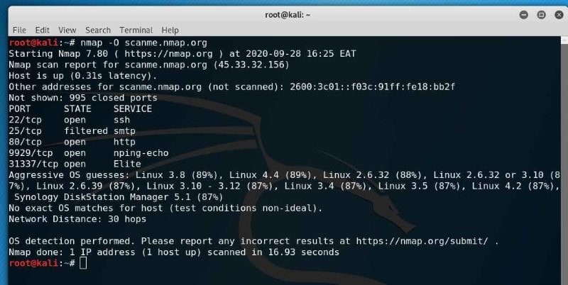 Nmap - Linux port scanners