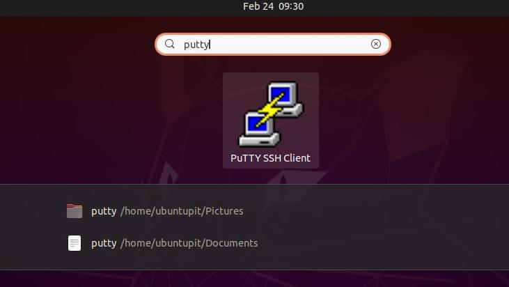 Client Putty ssh sur Ubuntu