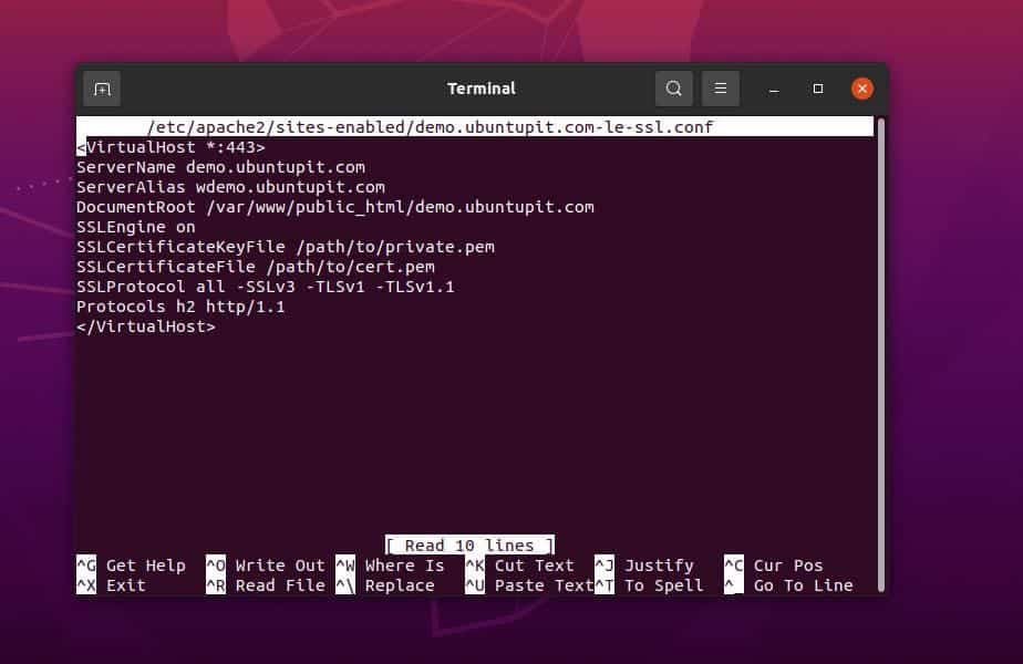 apache http 2 configuration on Linux