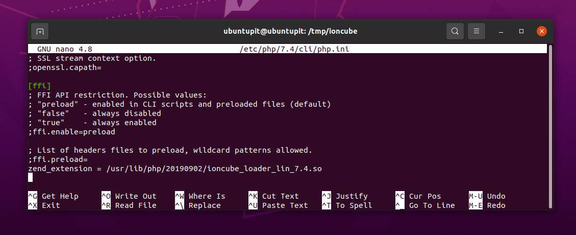 configure IonCube loader on Ubuntu