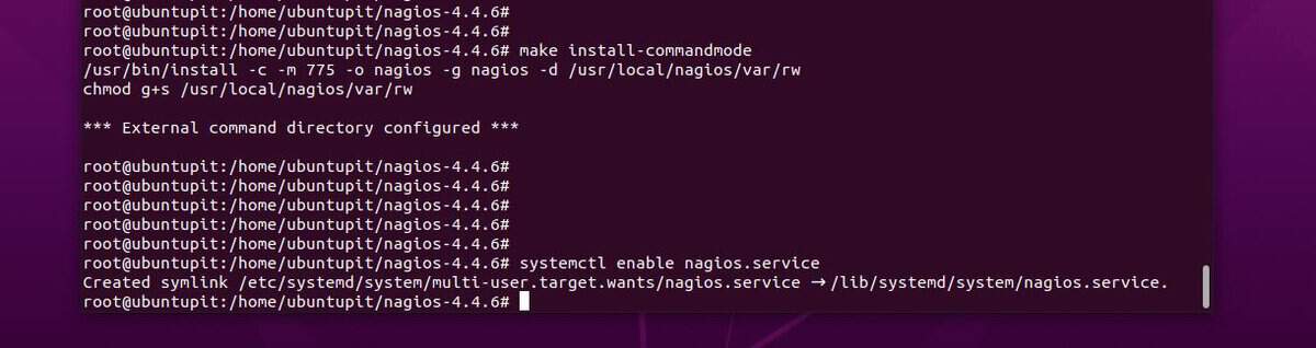 systemctl Nagios in Ubuntu