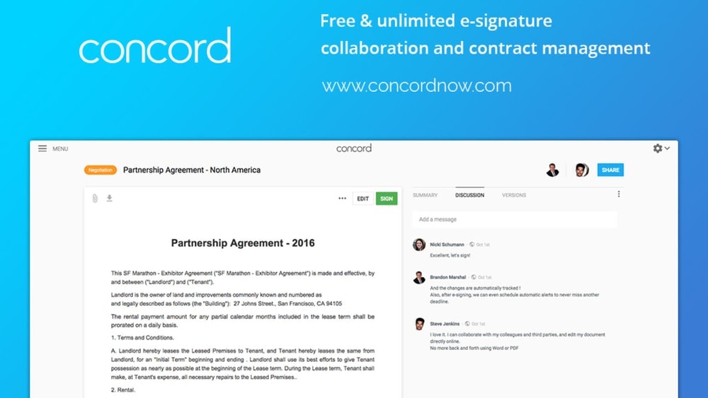 Concord - Best Contract Management Software