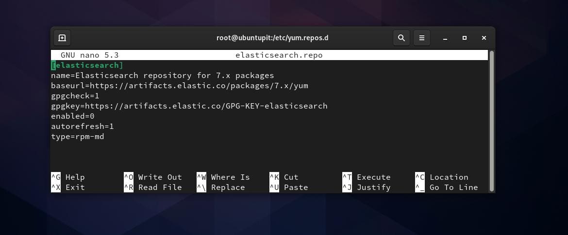 configure elasticsearch on Fedora Linux