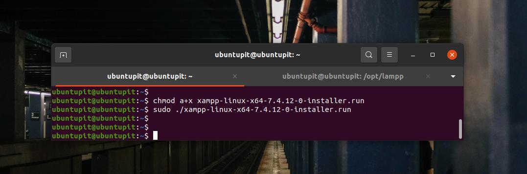 install xampp via terminal on Linux