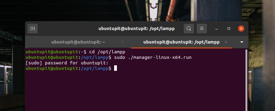 open xampp from terminal