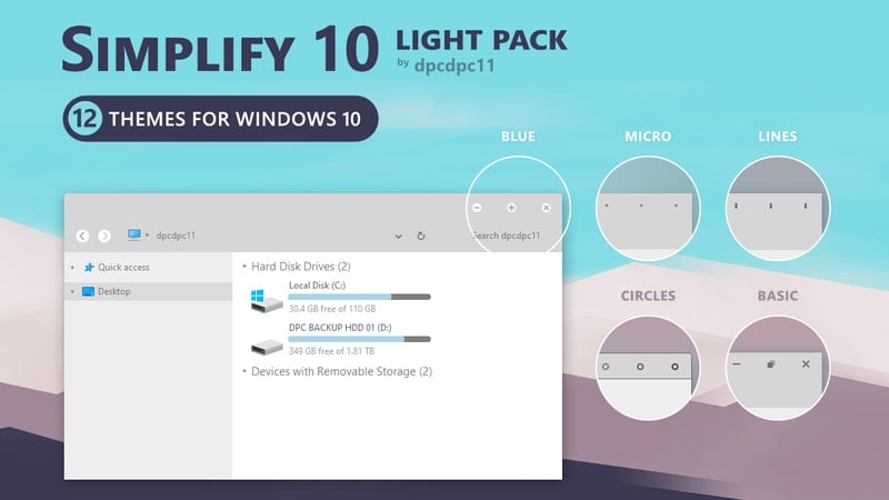simplify_10 - windows skins