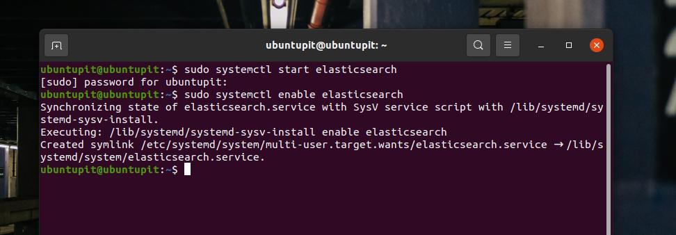 start and enable elasticsearch on Ubuntu