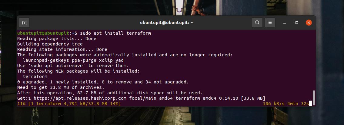 Install terraform on Ubuntu Linux