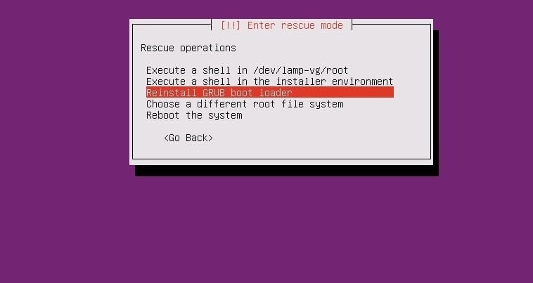 Reinstall Ubuntu Grub