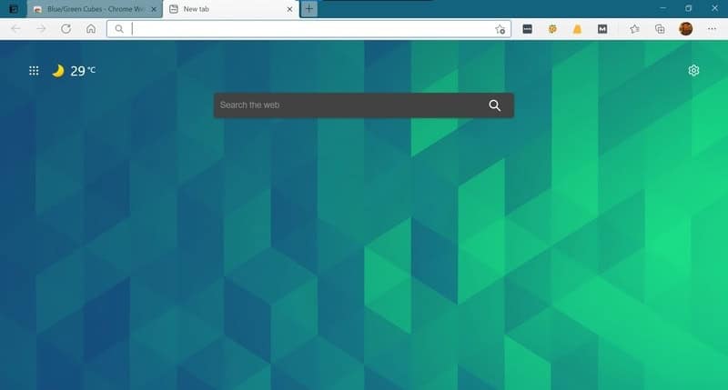 blue_green_cubes - Microsoft Edge Themes