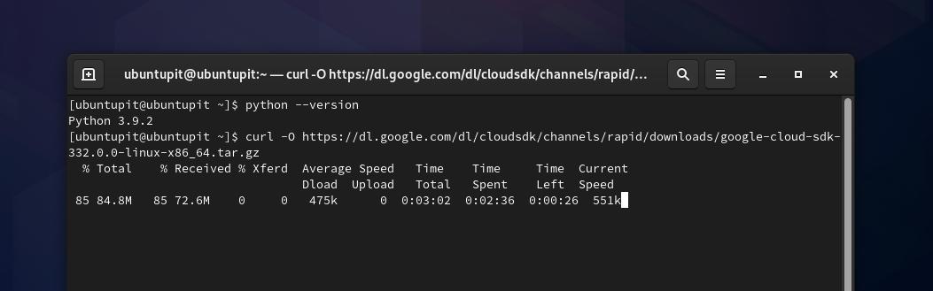check python and download SDK on LInux
