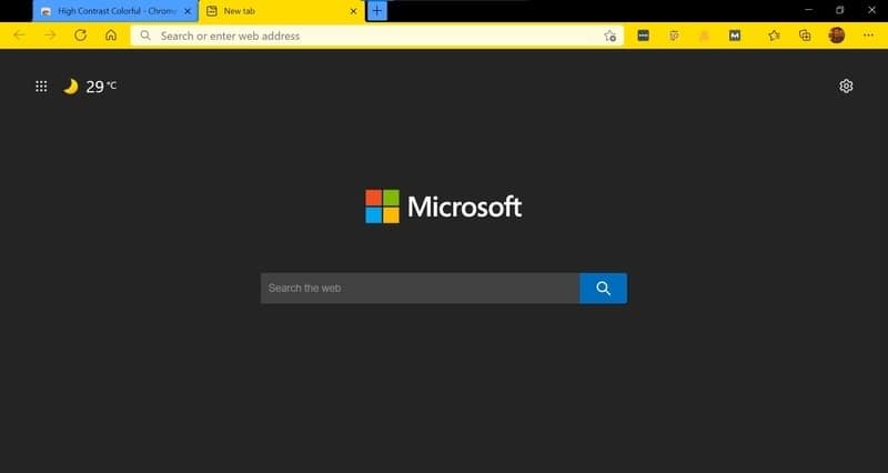 high_contrast_colorful - Microsoft Edge Themes