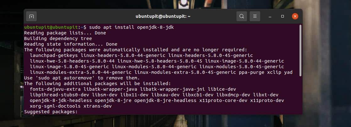 install Java 8 on Ubuntu Linux