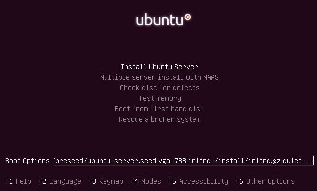 install ubuntu server