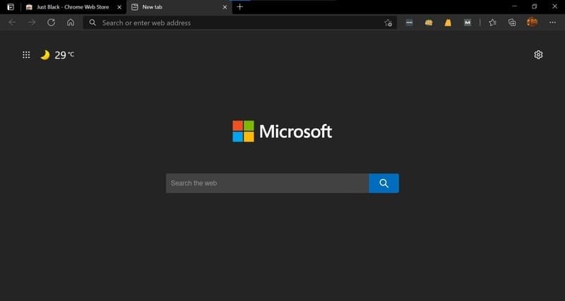 just_black - Microsoft Edge Themes