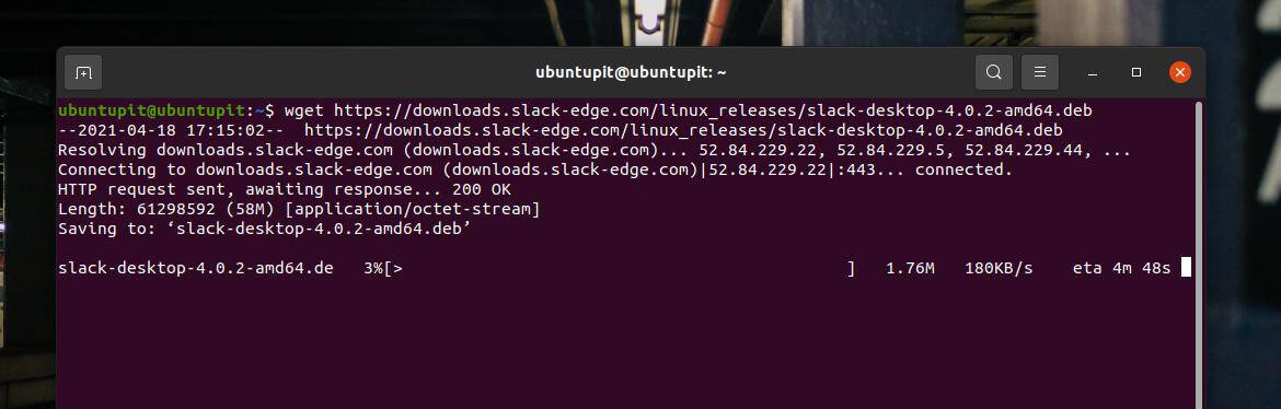 wget slack downlon linux